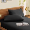 Horbaunal 2 Pack Microfiber Pillowcases King Size Dark Grey Bed