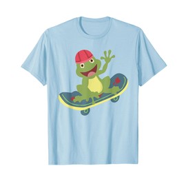 Cute Frog on Skateboard Amphibian Funny Toddler Youth Kids T-Shirt