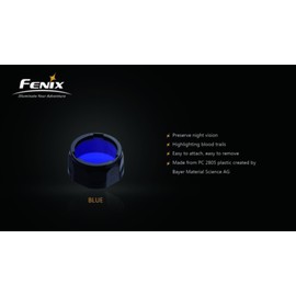 EdisonBright Fenix Filter Adapter, Blue AOF-S-Blue BBX3 Battery Case for UC40, PD35, PD12, UC35