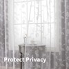 BGment White Sheer Curtains 84 Inches Long 2 Panels -