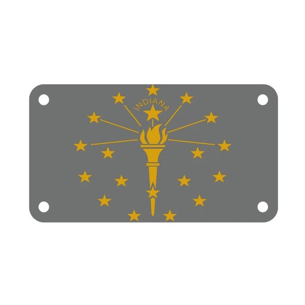 Fast Service Designs Indiana State Flag Gray & Gold Version