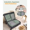 ECOHUB 7-Piece Suitcase Organiser Set, Packing Cubes with Zip, Recycled
