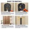 goldenwarm 3 Pack Black Self Closing Door Hinges with 5/8''