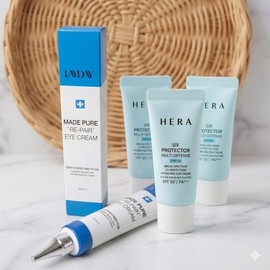 Repair Eye Cream Hera Sun Cream UV Protector Multi-Defense Fresh 15ml 3pcs / 리페어 아이크림 헤라 선크림 UV프로텍터 멀티디펜스 프레쉬 15ml 3개