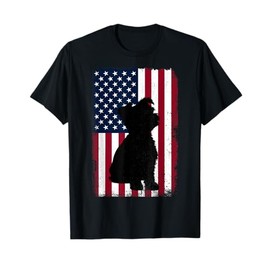 Yorkie American Flag Patriotic 4th Of July Yorkshire Terrier T-Shirt for Women Men