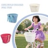 MEISO Front Bicycle Basket for Children, Woven Bicycle Basket with