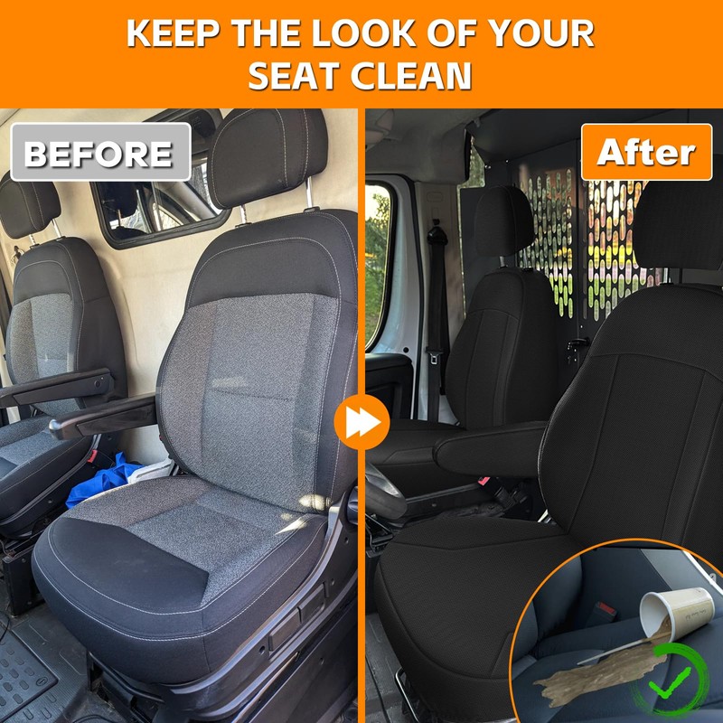 Kistrba Front Bucket Seat Covers Compatible with 2013-2020 Dodge Ram