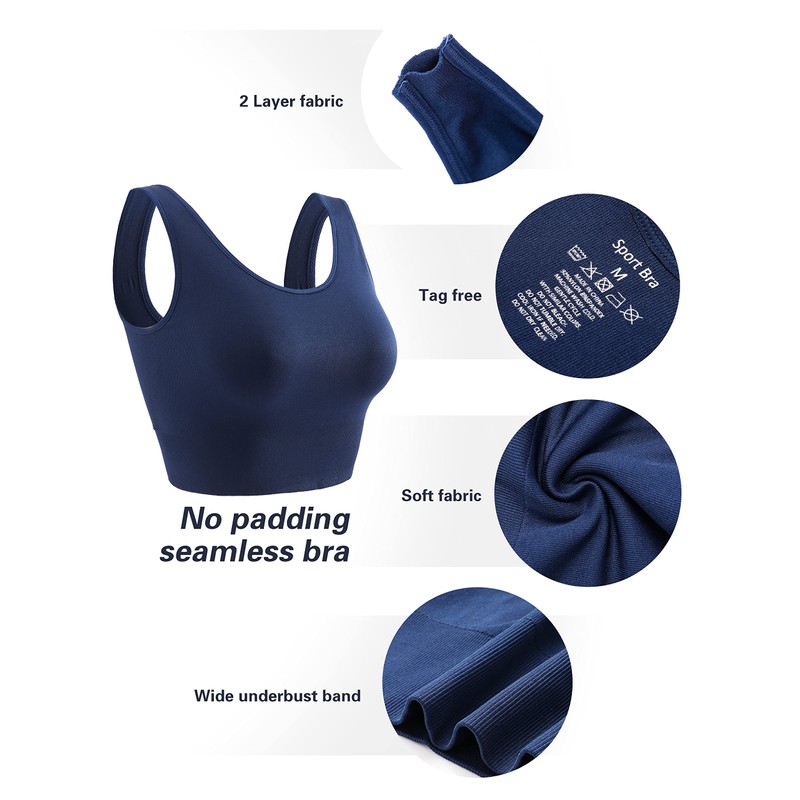 SPRIMEMONG brasier deportivo ligero para mujer, sin costuras, cómodo, brasier