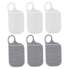 Zerodeko 6pcs Portable Travel Washboards Dual-sided Clothes Washing Boards for Efficient Hand Laundry Lightweight Pe Material for Travel and Home Use