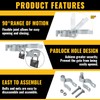 VIVIDA 1-3/8" Chain Link Gate Hinge Kit, Include Male &