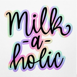 Holographic Decal Stickers of Milk A Holic Premium Waterproof Vinyl Decal Stickers for Laptop Phone Accessory Helmet Car Window Mug Tuber Cup Door Wall Decoration ANDVER3g8597bHO