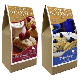 Rabbit Creek Scone Mix Variety Pack of 2 – Blueberry and White Chocolate Raspberry Cream Scone Mix