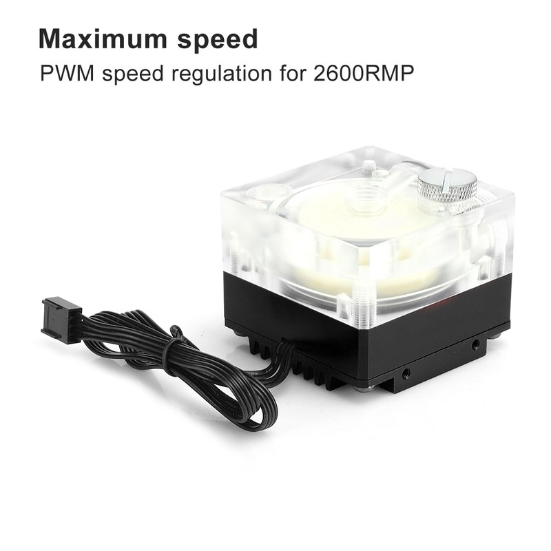 Water Cooling Pump Acrylic Aluminum Computer Accessory Heat Sink Mute