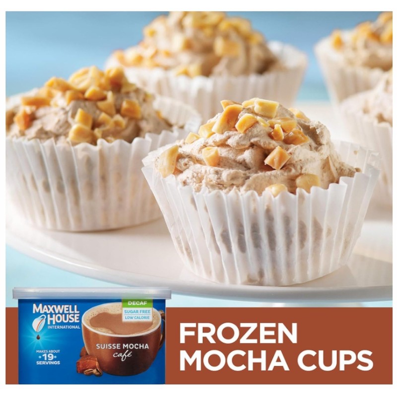 Maxwell House International Sugar-Free Decaf Suisse Mocha Beverage Mix, 4