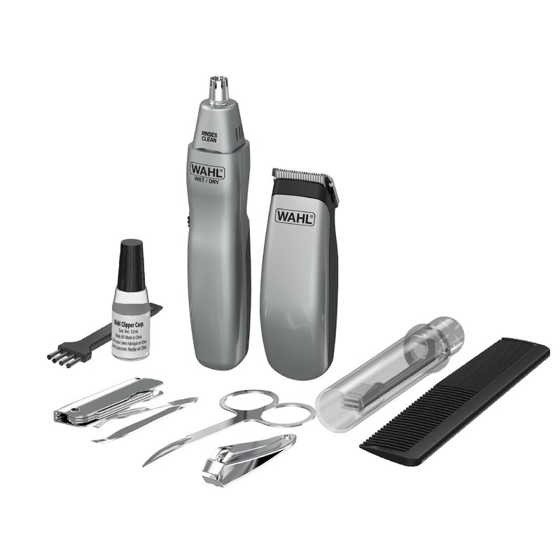 WAHL 9962-1816 Reise-Set / Batteriebetriebener Bartschneider und Nasen/Ohrhaartrimmer