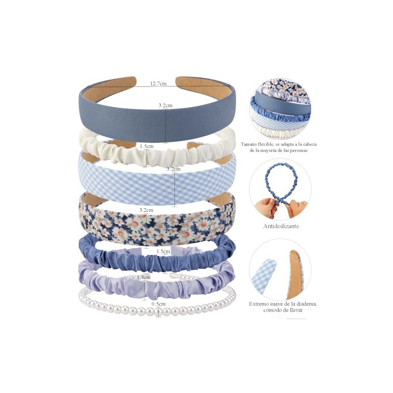GeorgeX Diademas para Mujer, 7 Piezas Diferentes Bandas para el
