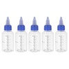 PATIKIL 2oz(60ml) Plastic Dispensing Bottle, 5Pcs Squeeze Graduated Empty Bottles