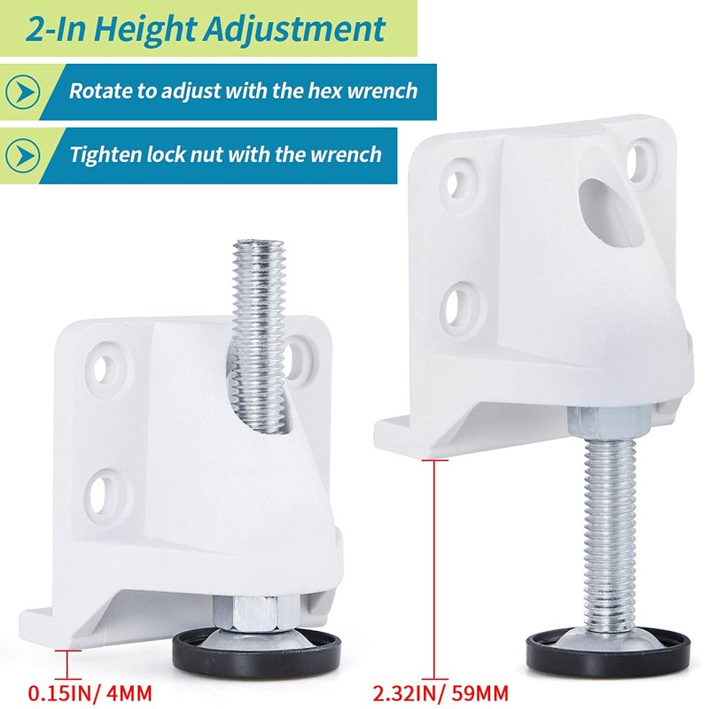 Skelang 4-Pack Furniture Levelling Feet, Lifting Leveller with Lock Nut