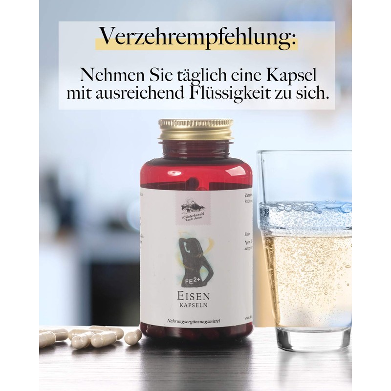 Kräuterhandel Sankt Anton – Iron capsules – 180 capsules –