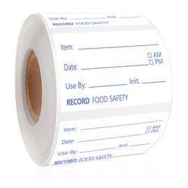 ASTIMESA Removable Food Labels for Containers, Waterproof Oil Resistant Freezer Labels Tape to Write on 0.98 x 1.96 Inch, Food Storage Kitchen Date Sticker for Restaurants Markets Blue (1 Roll)