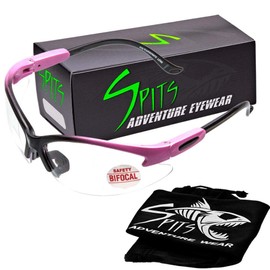 SPITS EYEWEAR Cougar Bifocal Safety Glasses (Magnifier: 1.75, Frame Color: Two Toned Pink)