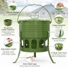 20 Lbs Metal Chicken Feeder, 12 Port No Waste Automatic