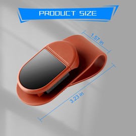 Sandfren Sunglass Holder for Car Visor, Vehicle Eyeglass Hanger Clip with Sponge Padded for Ticket Card, Automotive Interior Sun Glasses Mount Accessories, Universal for SUV Sedan Truck (Orange)