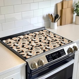 Stove Top Cover Glass Cooktop Heat Resistant Cover,Cute Dachshunds Ceramic Stove Top Covers Mat Prevents Scratching Stoves/Counter/Washer Protector,28x20 in