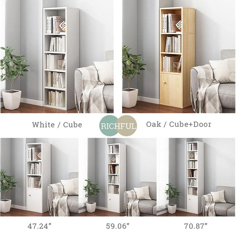IOTXY Small Narrow Corner Bookcase - 71 Inches Tall Gap
