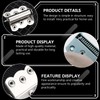 Mipcase 2Pcs Self Closing Door Hinge, Stainless Steel Spring Hinges