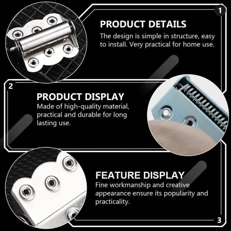 Mipcase 2Pcs Self Closing Door Hinge, Stainless Steel Spring Hinges