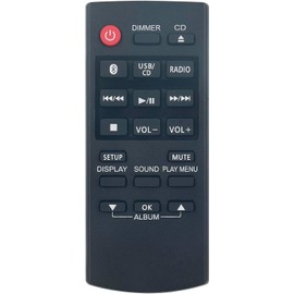 ALLIMITY N2QAYB000944 Replace Remote Control fit for Panasonic Stereo System SC-HC29 SC-HC295 SC-HC39 SC-HC39DBEWK SC-HC39EC-W SC-HC29EC-W SC-HC301EF-K SC-HC29EGK SC-HC397EGW SC-HC39EFK SC-HC29EF-K