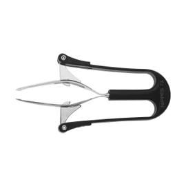 nippes Solingen Automatic tweezers, nickel-plated steel, black, 10 cm length, tweezers, eyebrow plucking, tweezers for plucking eyebrows, hair removal, made in Germany