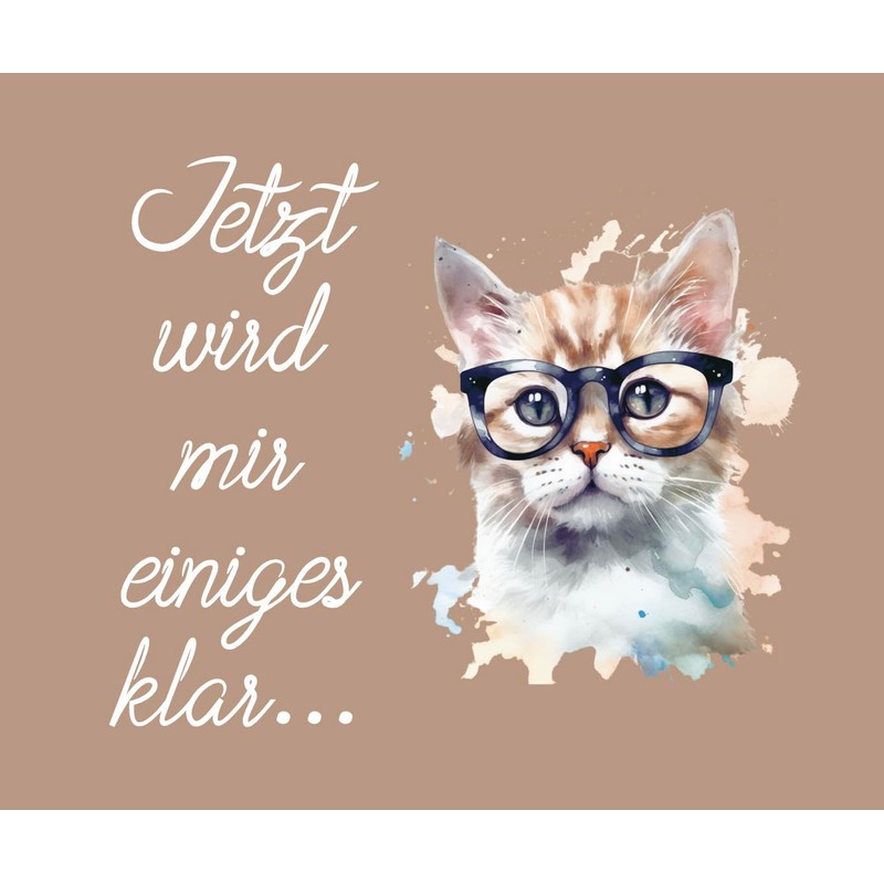 Farbwuselei Glasses Cleaning Cloth Cat Beige Jetzt Wird Mir einiges