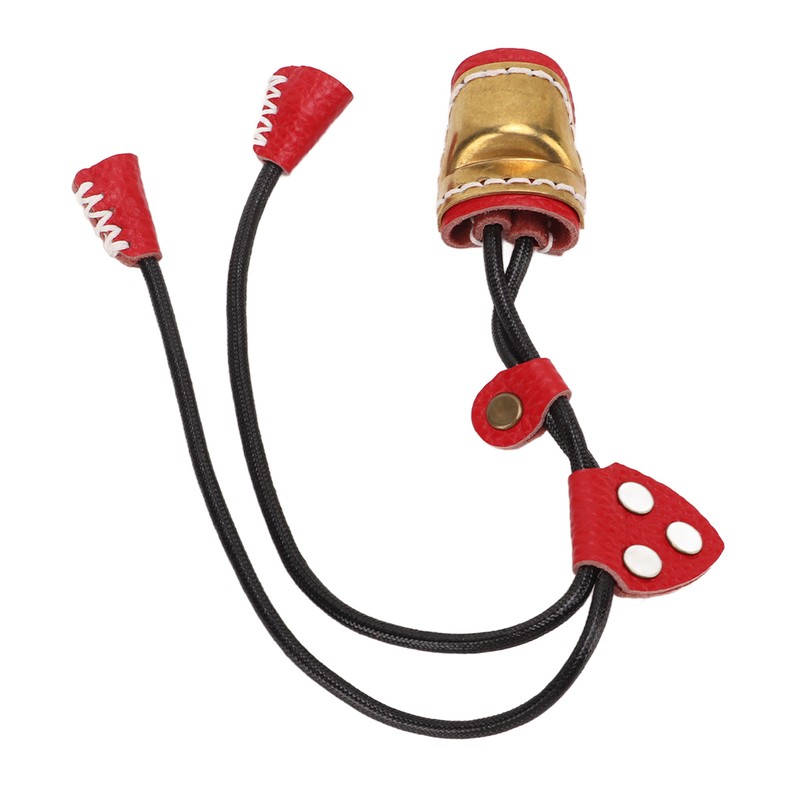 Archery Thumb Protector Regulable Design Safety Rope Brass Cowhide Material