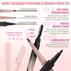 Prreal Microblading Eyebrow Pen Set,2 in 1 Dual Ended Eyebrow