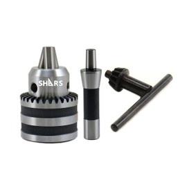 Shars 1/32“-1/2" JT33 Heavy Duty Sleeve Bearing Key Keyed Drill Chuck + 33JT R8Arbor Shank 202-5003+1336 ^[