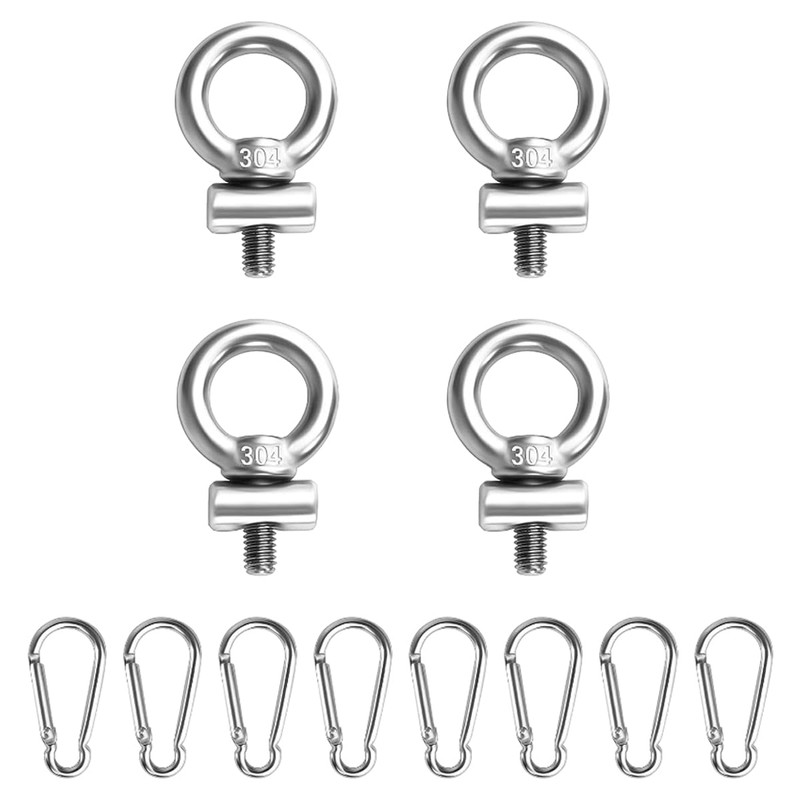 Adunsiaoto Pack of 4 Ring Nuts M4, Universal Lifting Eye