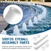 590135 Eyeball Assembly Kit,Pool Bubbler Nozzle Compatible with Pentair, Enhances