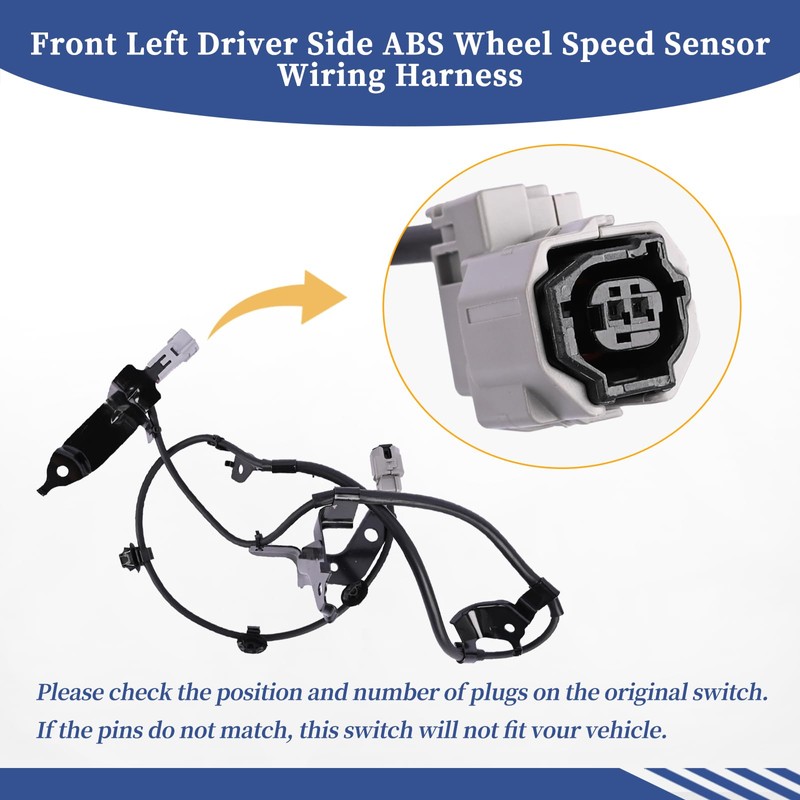 Getfarway Front Left Driver Side ABS Wheel Speed Sensor Wiring