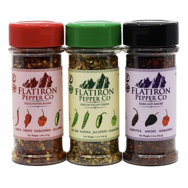 Flatiron Pepper Co Chile Flakes Gift Set, 3 Pack