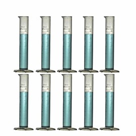 Graduated Measuring Cylinder Polypropylene Plastic 25ml 10-Pack (25ml, 10)