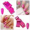 JERCLITY Pink Nail Foil Transfer Sticker Kit - 10 Rolls