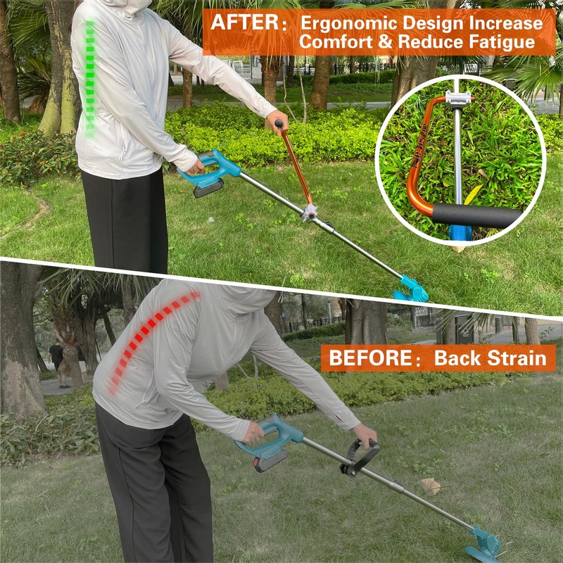 NeJesZoe Ergonomic Trimmer Handle Grip for Weed Wacker Extension Handle,