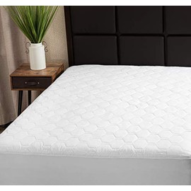 The Grand Twin Extra Long Mattress Pad Cover, Fitted Deep Pockets, Hypoallergenic & Breathable, Twin XL/Split King (39x80 Stretches to 14 Inches)