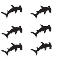 RM Dream Designs Pack of 6-2'' Stickers - Hammerhead Shark Vinyl Sticker Bumper Sticker Decal