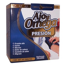 Ajo Omega Presion Tabletas Suplemento Naturista Sabor