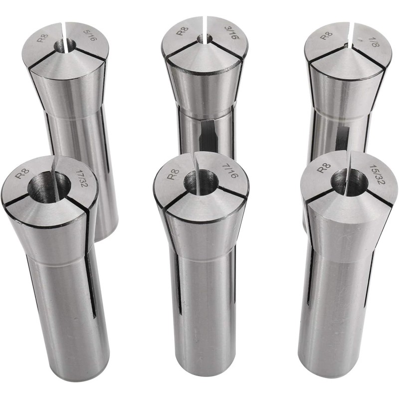 8milelake 23 Piece R8 Collets Set 1/16" to 3/4" for
