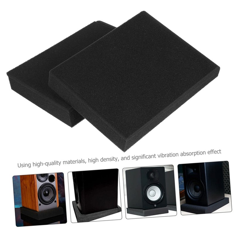 SUPVOX 2pcs High-density Speaker Isolation Pads Odorless Foam Cushion for