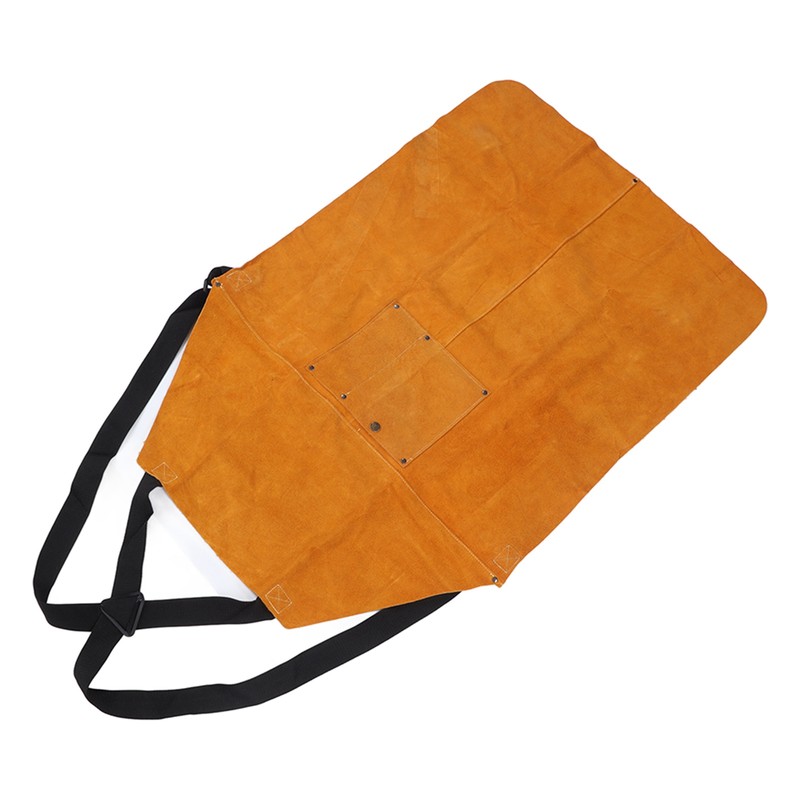 Welding Apron Leather Adjustable Strap Anti Splashing Flame Retardant for